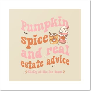 Real Estate Halloween Pumpkin Spice And Real Estate Advice Posters and Art